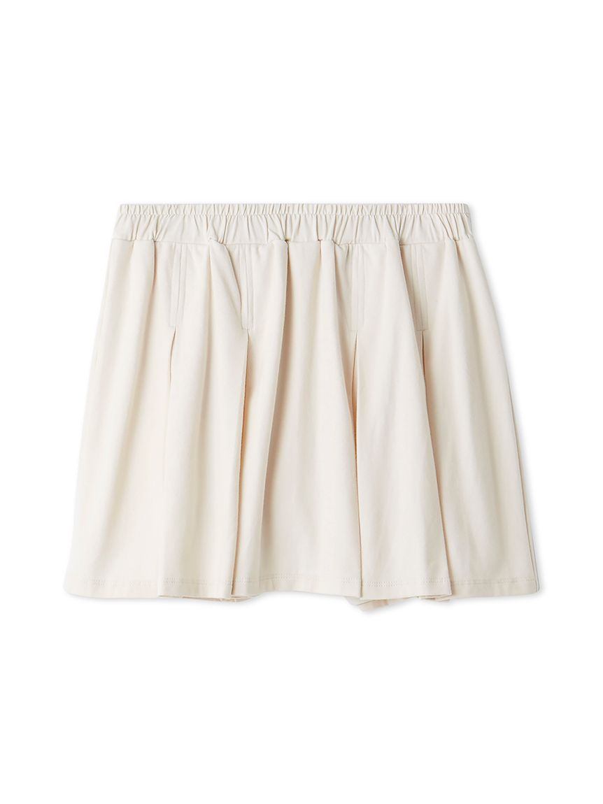 シェリエ　sheller ホワイト プリーツショートパンツ カレッジロゴショートパンツ(ショートパンツ)｜ルームウェア・パジャマ