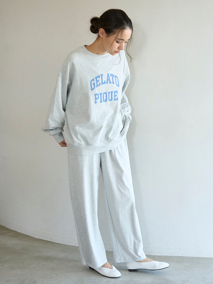 新品ジェラピケグレーロンT＆パンツ☆モチーフロゴロンT☆調温スムーズィーロンパン 新品ジェラピケグレーロンT＆パンツ☆モチーフロゴロンT☆調温