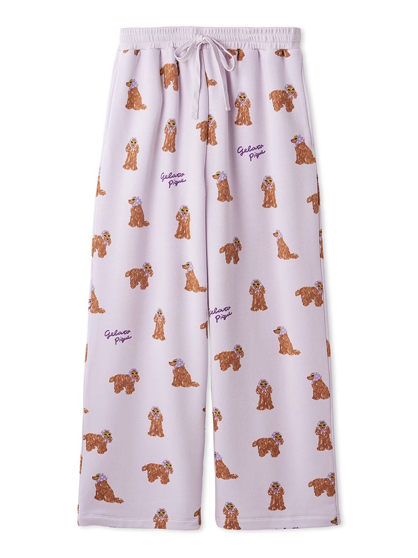 スカーフDOG柄ロングパンツ(ロングパンツ)｜ルームウェア・パジャマ