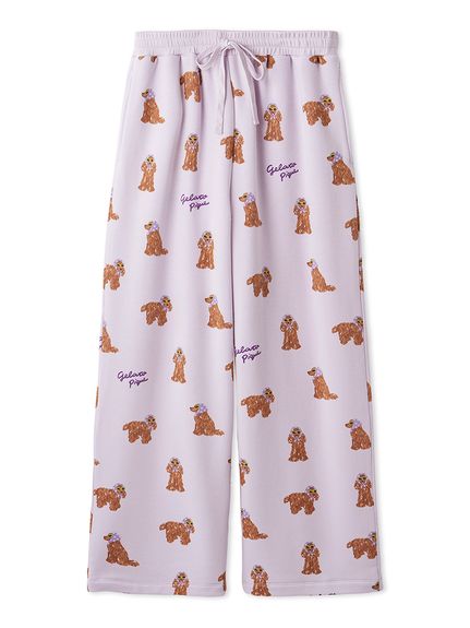 スカーフDOG柄ロングパンツ(ロングパンツ)｜ルームウェア・パジャマ