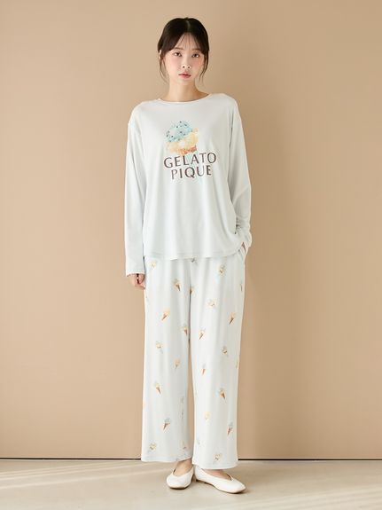 アイス柄ロングパンツ(ロングパンツ)｜ルームウェア・パジャマ通販の