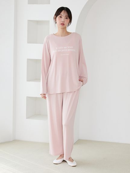インレイロゴプルオーバー＆ロングパンツ インレイロゴロングパンツ(ロングパンツ)｜ルームウェア・パジャマ通販