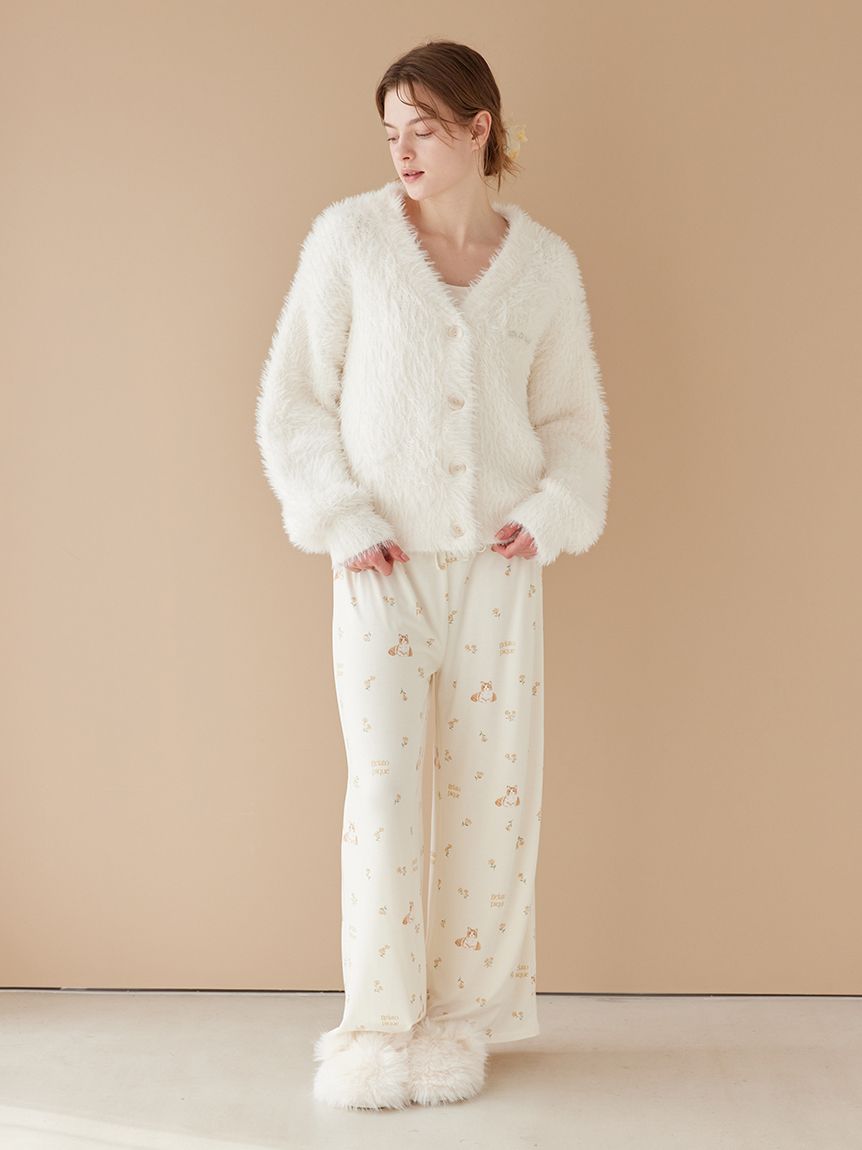 フラワーキャット柄ロングパンツ(ロングパンツ)｜ルームウェア