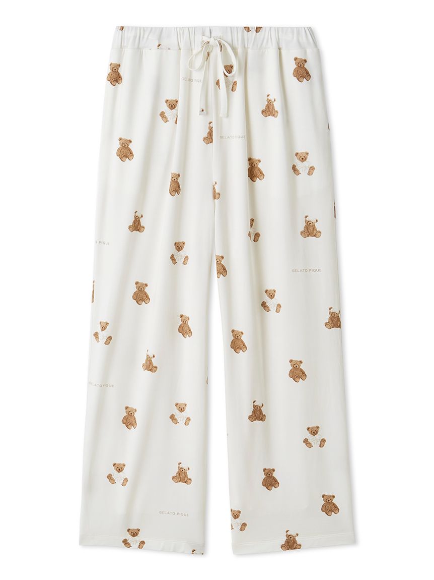 抗菌防臭バスローブベア柄ロングパンツ(ロングパンツ)｜ルームウェア