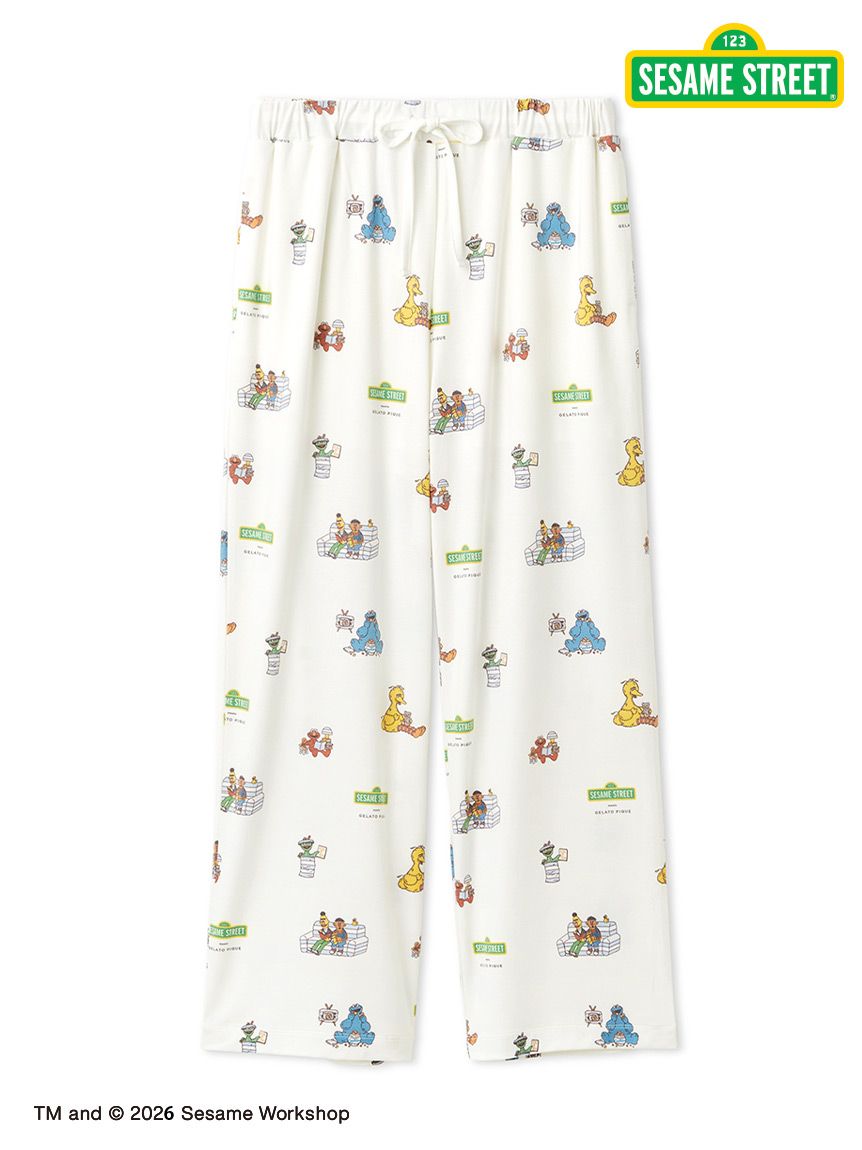 SESAME STREET】総柄ロングパンツ(ロングパンツ)｜ルームウェア