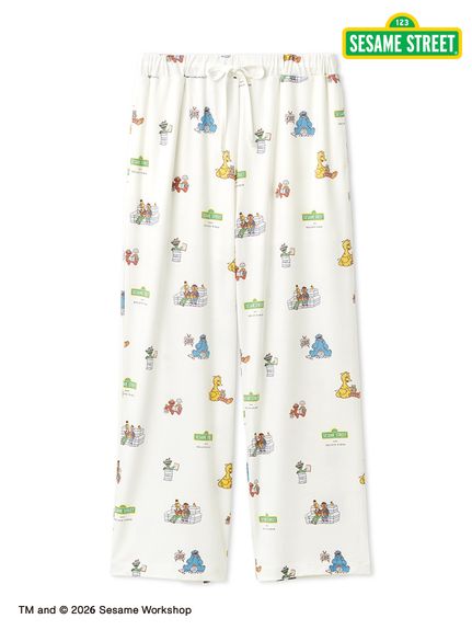 SESAME STREET】総柄ロングパンツ(ロングパンツ)｜ルームウェア