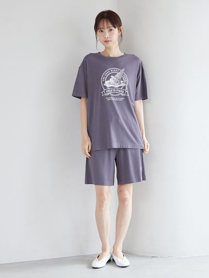 UVカット】エンブレムワンポイントハーフパンツ(ショートパンツ