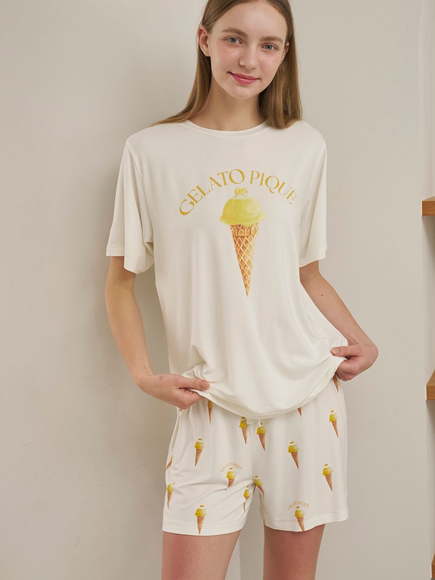 接触冷感】ソルベ柄ショートパンツ(ショートパンツ)｜ルームウェア
