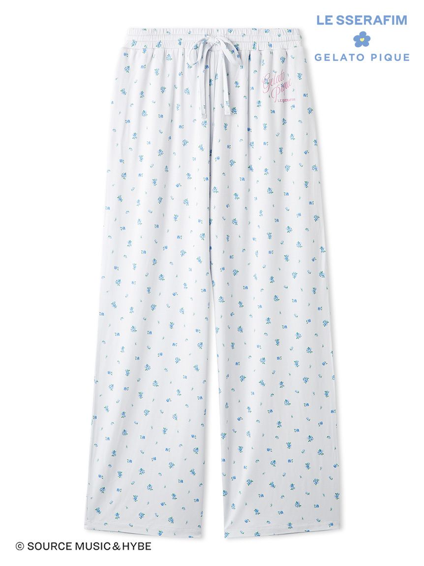 LE SSERAFIM】小花柄ロングパンツ(ロングパンツ)｜ルームウェア