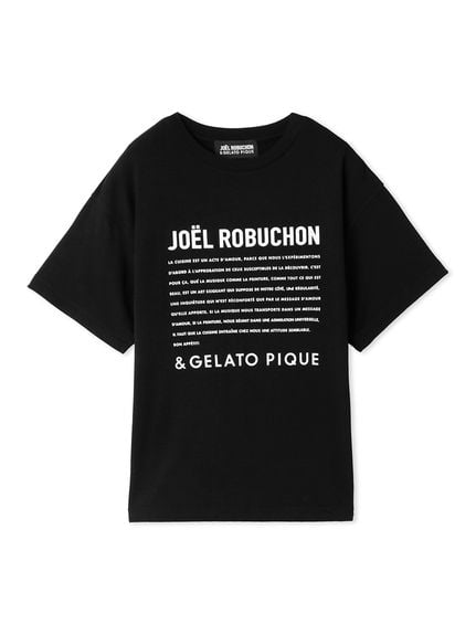 【接触冷感】【JOEL ROBUCHON】レーヨンロゴTシャツ(BLK-F)
