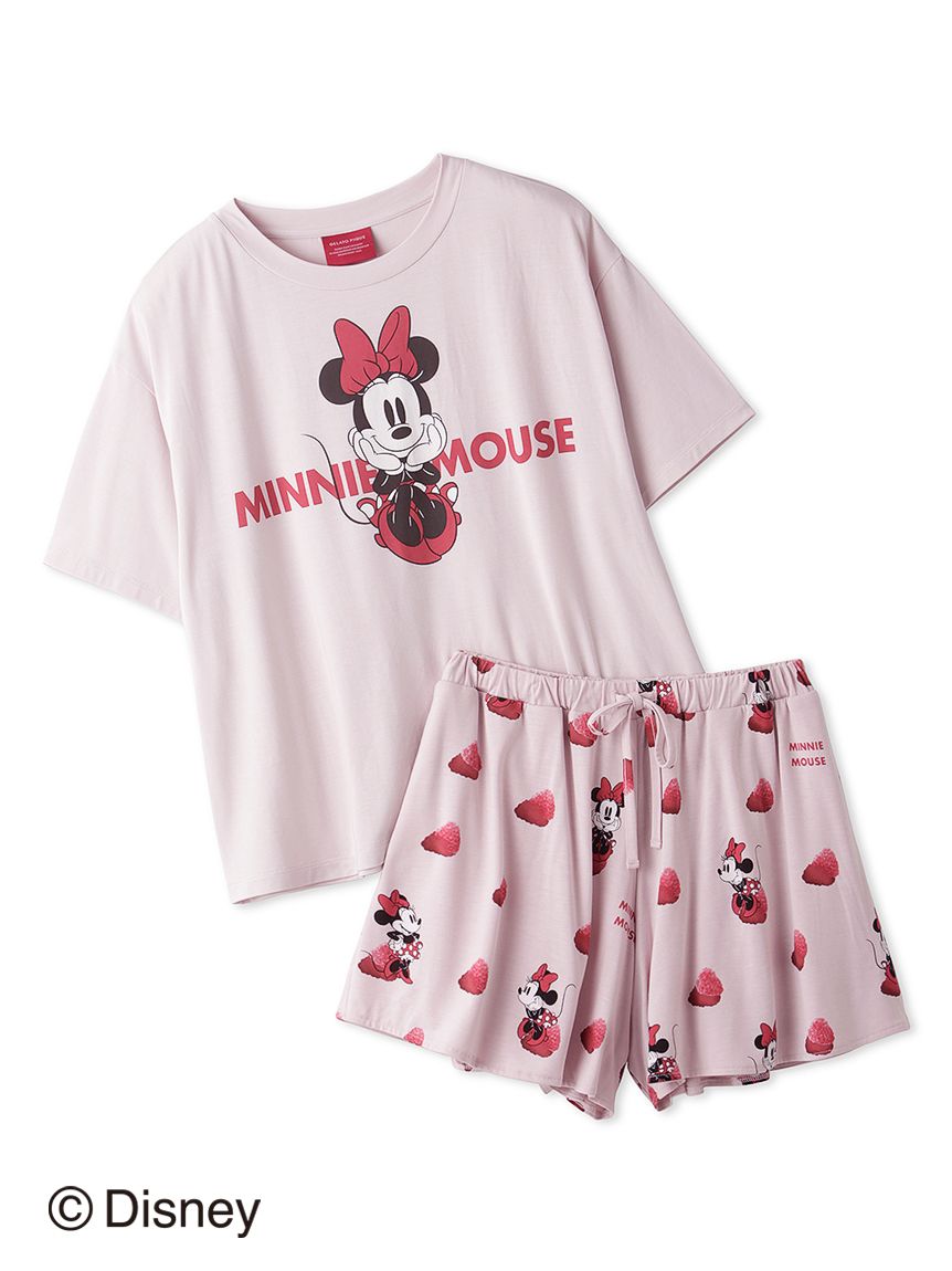 【販路限定商品】 Minnie/ワンポイントTシャツ＆ショートパンツセット(PNK-F)