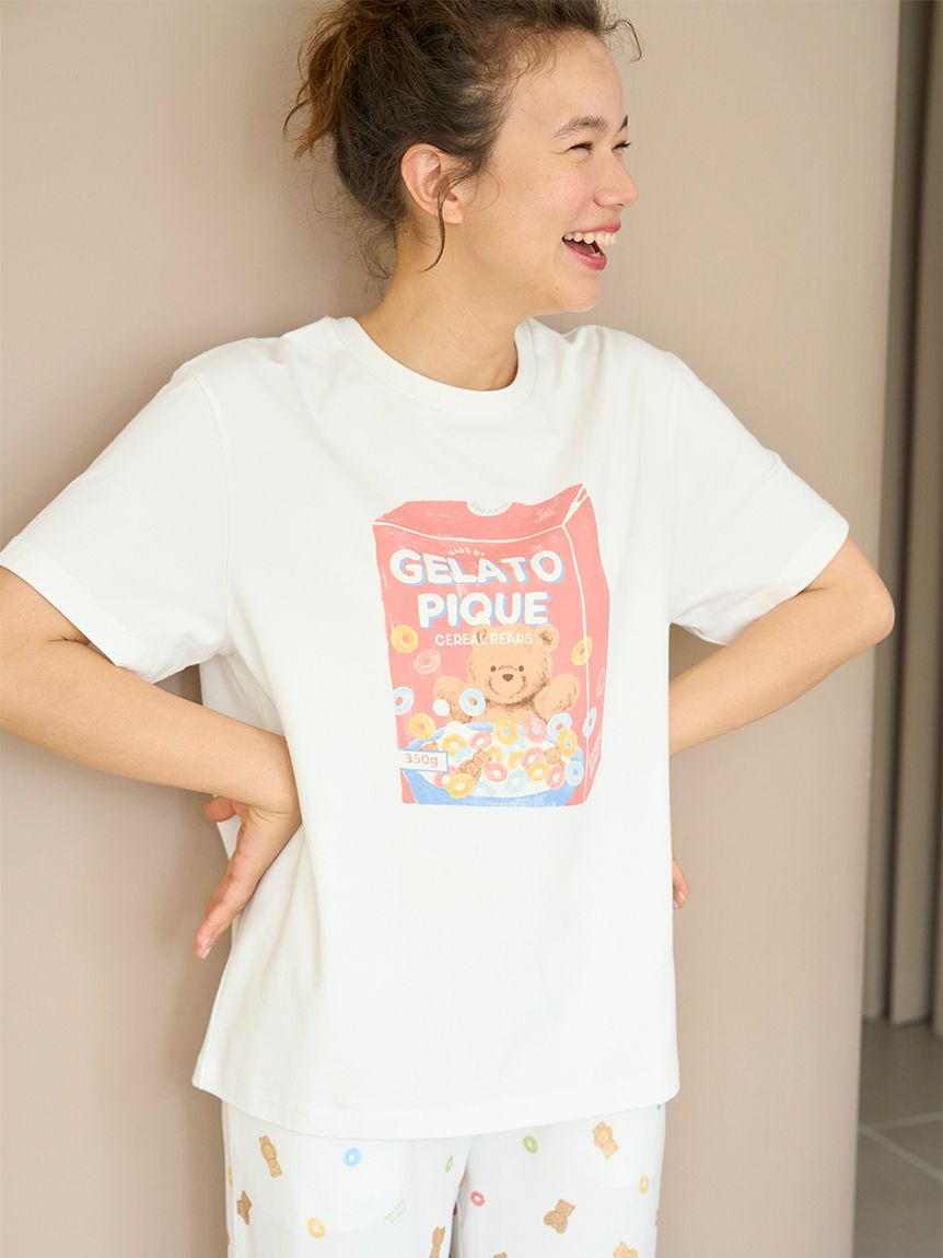 シリアルベアワンポイントTシャツ(カットソー・Tシャツ)｜ルームウェア・パジャマ通販のgelatopique（ジェラートピケ）公式サイト