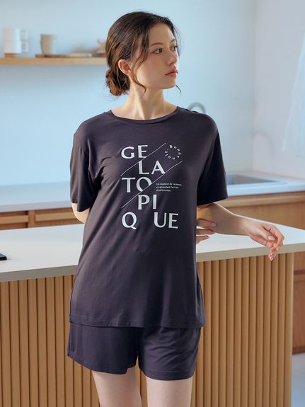 レーヨンロゴTシャツ(DGRY-F)