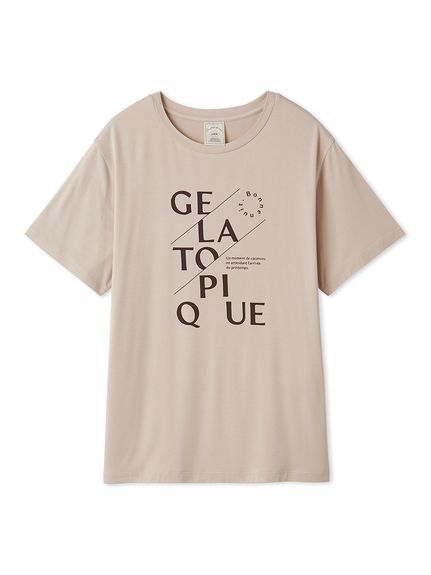 レーヨンロゴTシャツ(BEG-F)