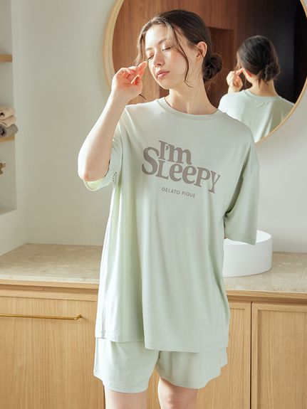 カラフルレーヨンロゴBIGTシャツ＆ショートパンツセット