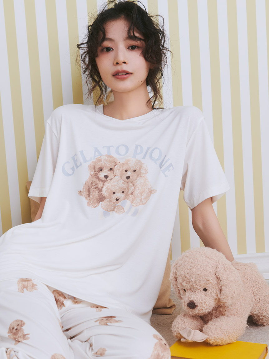 トイプードルワンポイントTシャツ(OWHT-F)