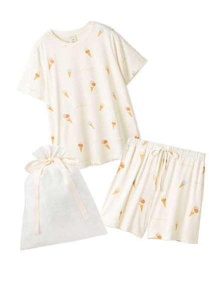 ラッピング済み】【接触冷感】プレイフルアイス柄Tシャツ