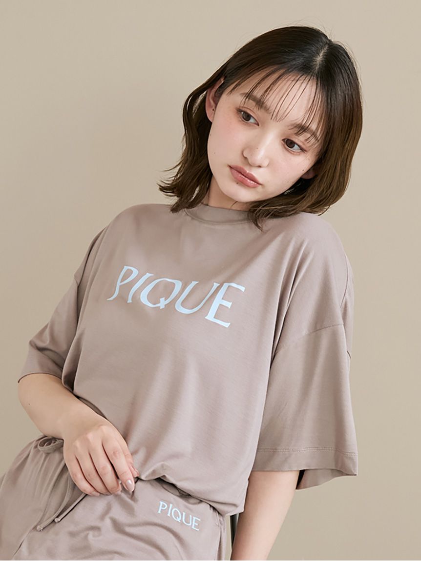 レーヨンロゴ セットアップ 新品未使用 ジェラートピケ 接触冷感】カラフルレーヨンロゴBIGTシャツ＆ショートパンツ