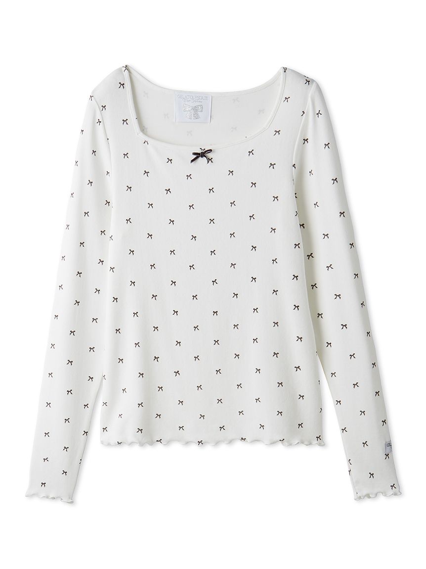 正規品♡レア♡ジェラートピケ♡リボン柄プルオーバー HALLOWEEN】針抜きリボン柄プルオーバー｜gelato pique ジェラート ピケ