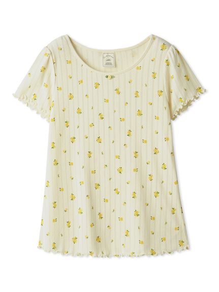 リトルローズ柄針抜きプルオーバー(カットソー・Tシャツ