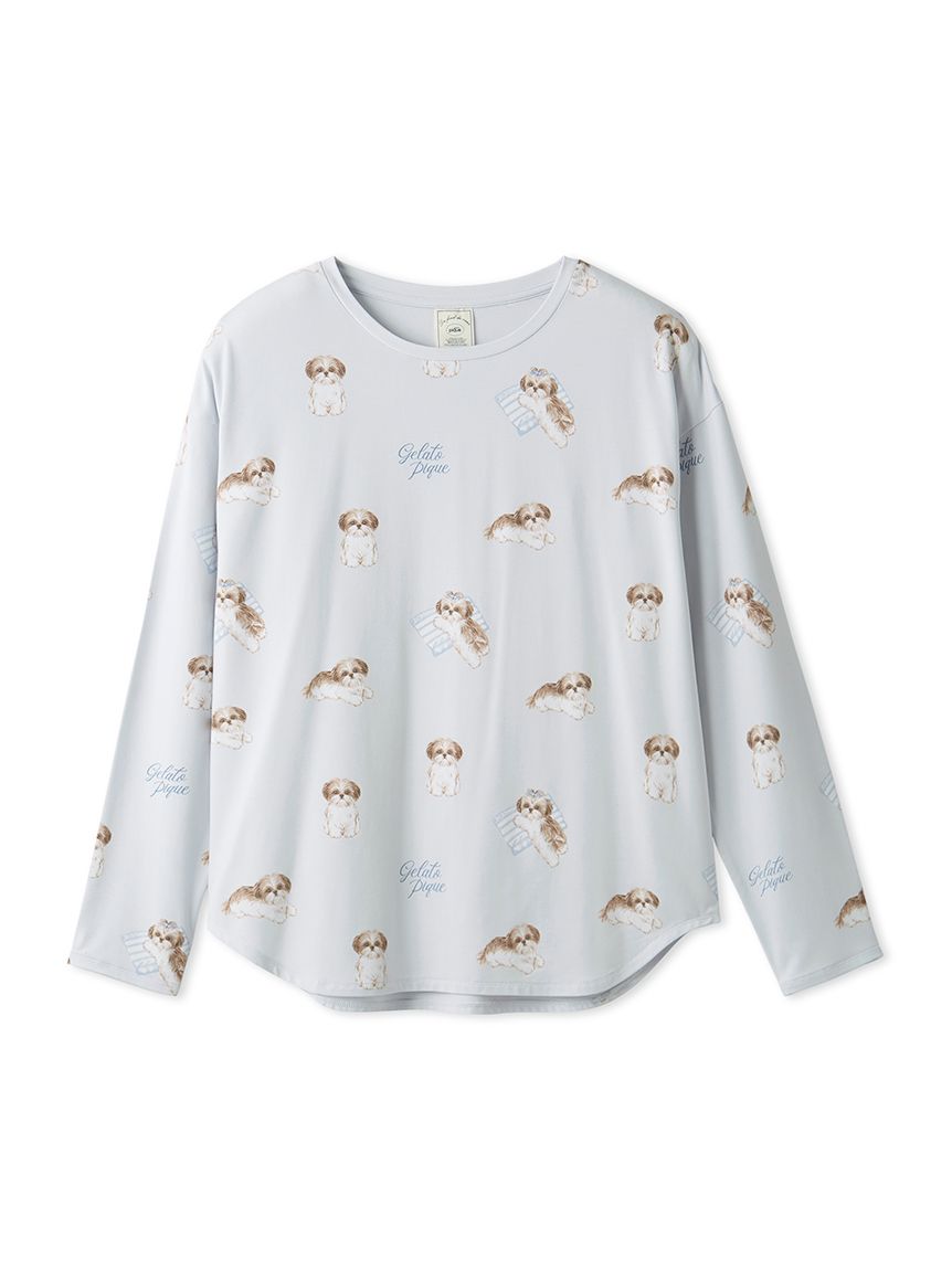 シーズー柄ロンT(カットソー・Tシャツ)｜ルームウェア・パジャマ