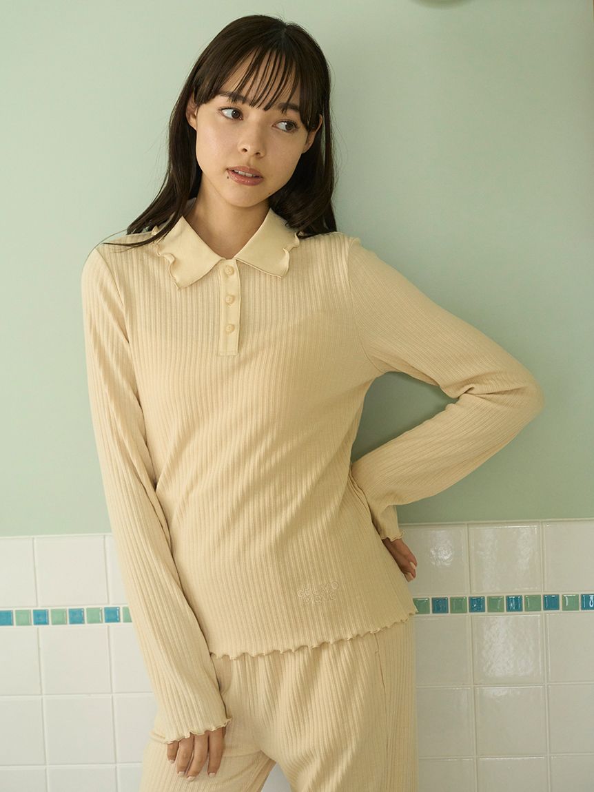 リブプルオーバー(カットソー・Tシャツ)｜ルームウェア