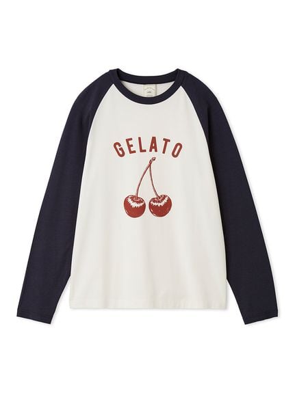 美品 ジェラートピケ チェリー さくらんぼ モコモコ パジャマ フリーサイズ gelato pique（ジェラートピケ）の「チェリージャガードプル