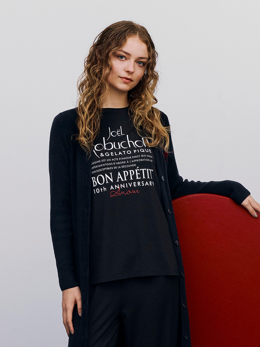 ジェラピケ　ROBUCHON ワンポイントロゴロングTシャツ＆ロゴロングパンツ gelato pique（ジェラートピケ）の「【JOEL ROBUCHON】ワン