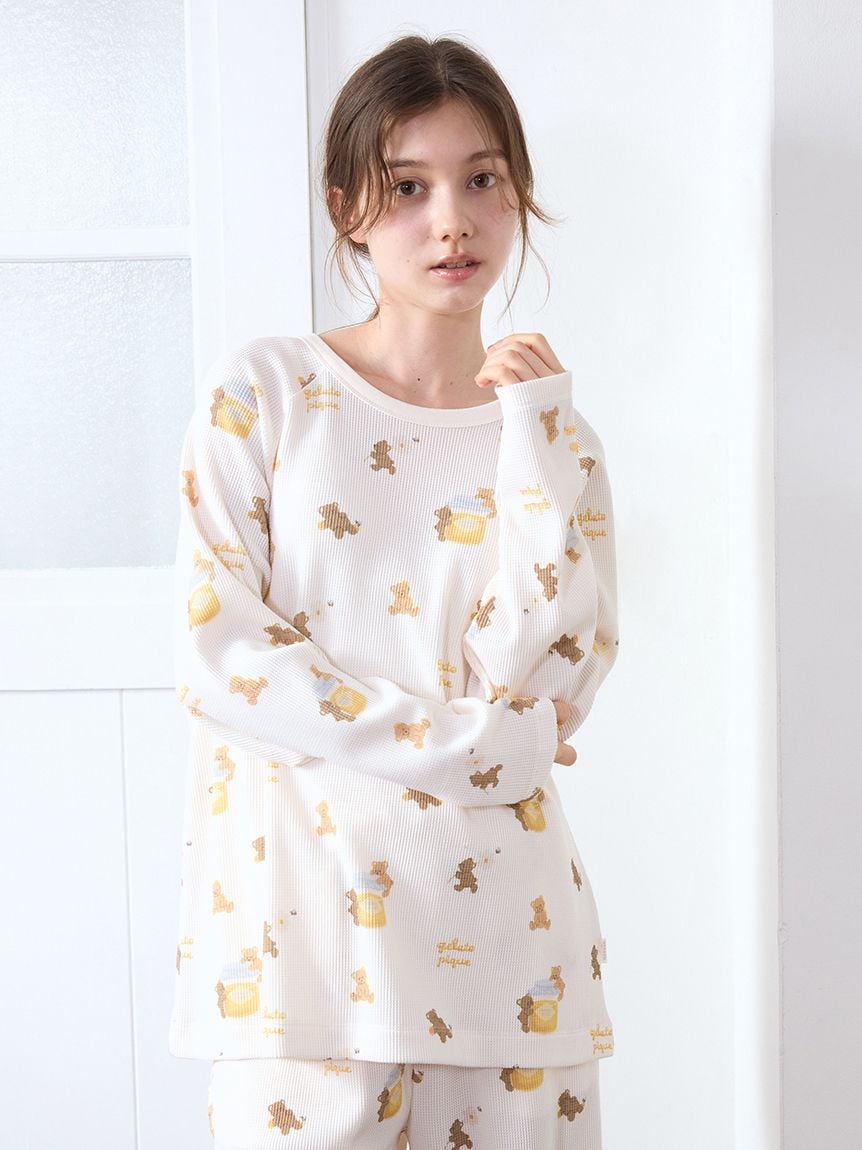 はちみつベア柄プルオーバー(カットソー・Tシャツ)｜ルーム