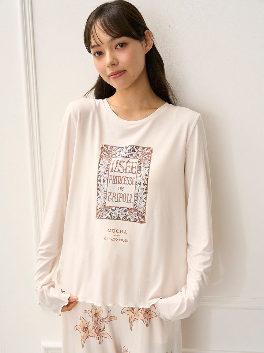 MUCHA】ワンポイントロンT(カットソー・Tシャツ)｜ルームウェア