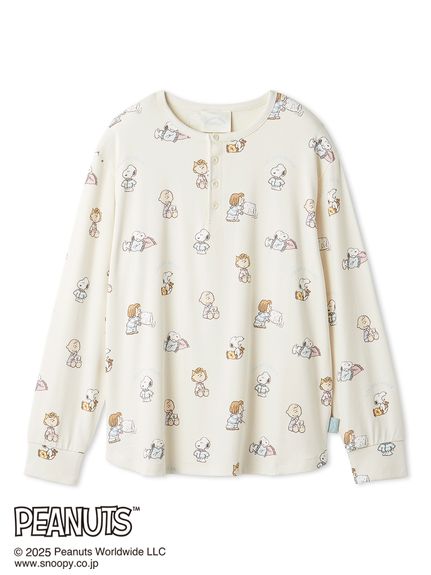 PEANUTS】オリジナルアート 総柄プルオーバー(カットソー・Tシャツ