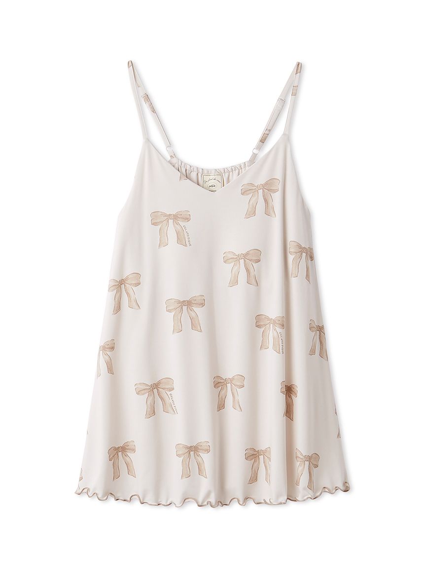 リボン柄カップインキャミソール(キャミソール)｜ルームウェア