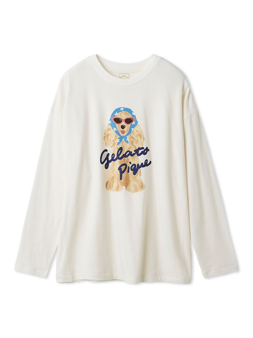 スカーフDOGワンポイントロンT(カットソー・Tシャツ)｜ルームウェア