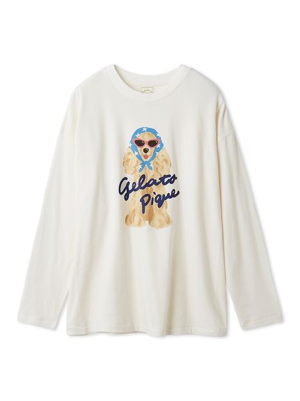 スカーフDOGワンポイントロンT(カットソー・Tシャツ)｜ルームウェア