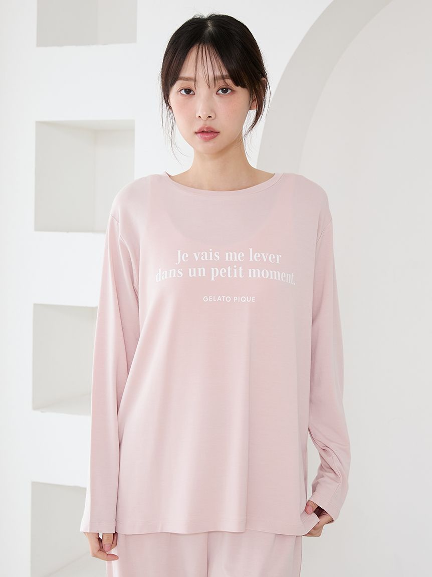 新品 ジェラートピケ HIGH CALORIEワンポイントロンT ピンク gelato pique（ジェラートピケ）の「HIGH CALORIEワンポイントロンT