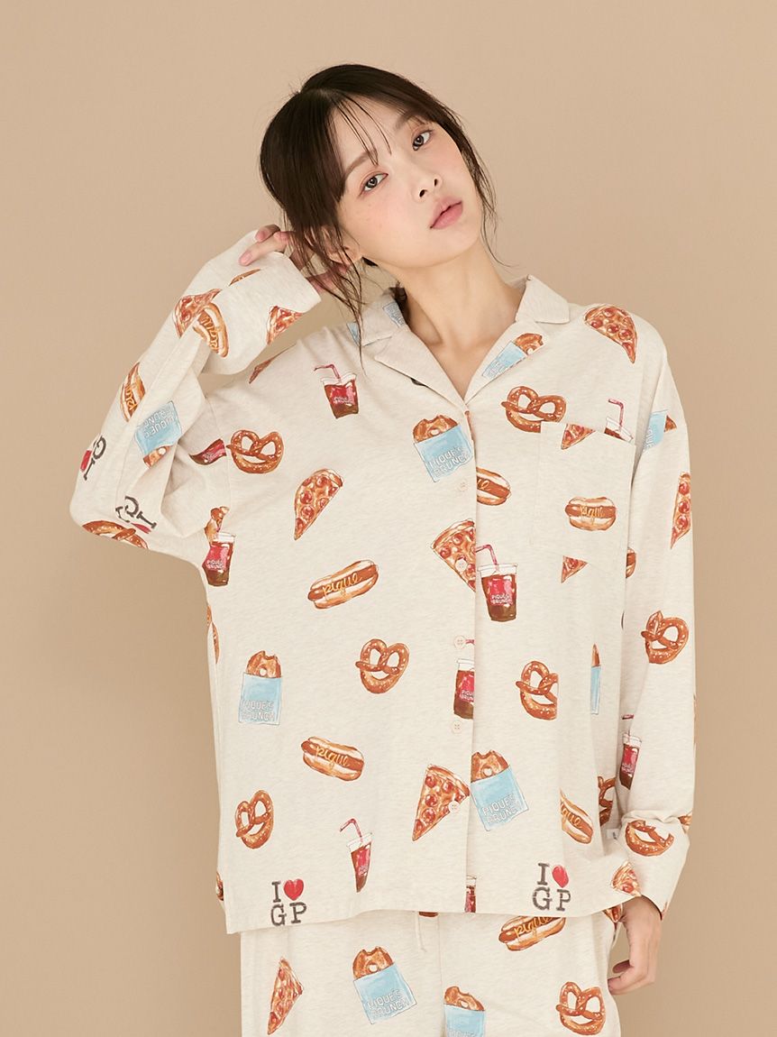 NYブランチ柄シャツ(シャツ)｜ルームウェア・パジャマ通販の