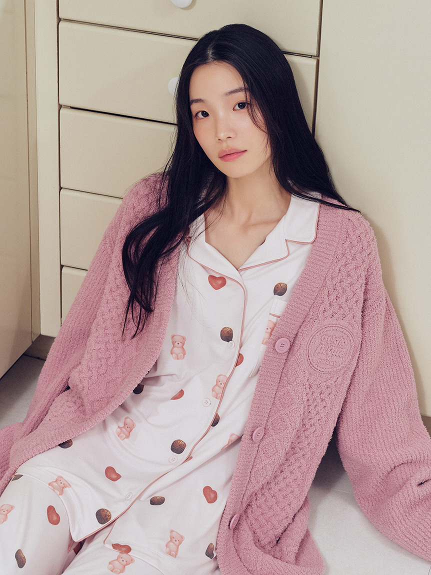 Valentine】総柄シャツ(シャツ)｜ルームウェア・パジャマ通販の