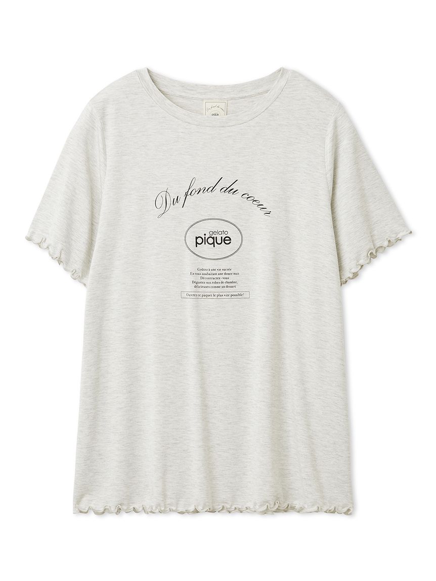 レーヨンロゴメローTシャツ(カットソー・Tシャツ)｜ルームウェア