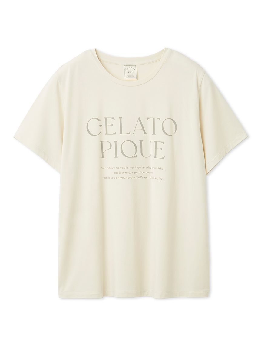 レーヨンロゴTシャツ(カットソー・Tシャツ)｜ルームウェア・パジャマ