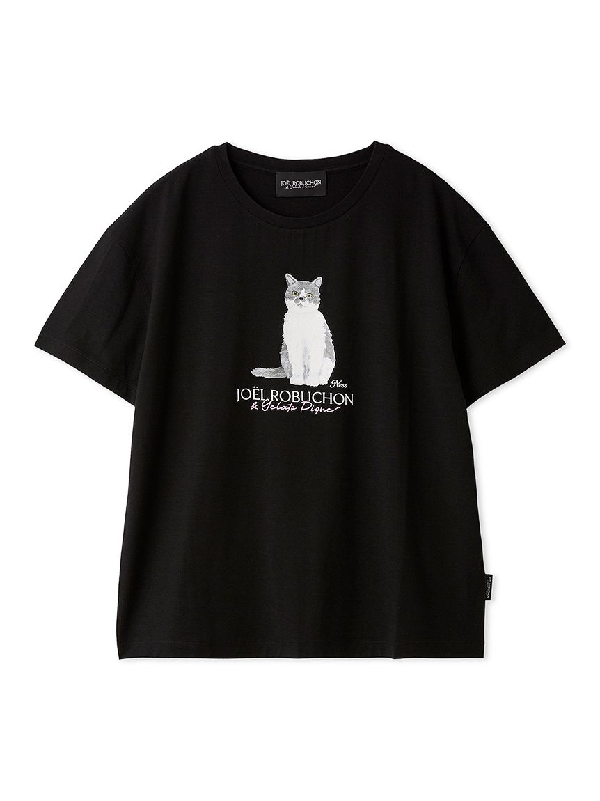 JOEL ROBUCHON】【持続冷感】CATプリントTシャツ(カットソー・Tシャツ