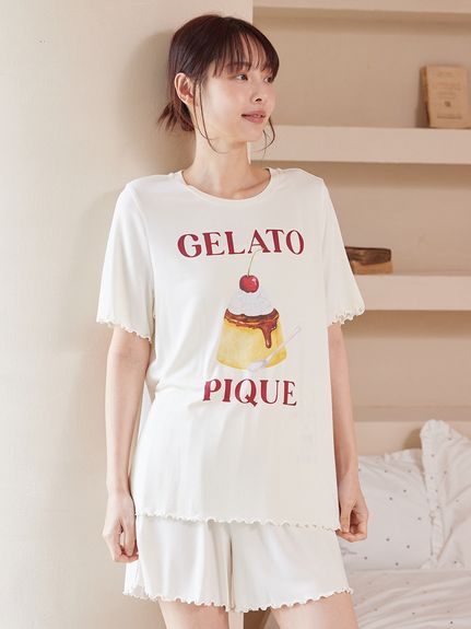 スターバックス　ジェラートピケ　カットソーシャツ　ショートパンツ　セット商品 カットソー・Tシャツ ( レディース)｜ルームウェア・パジャマ通販の
