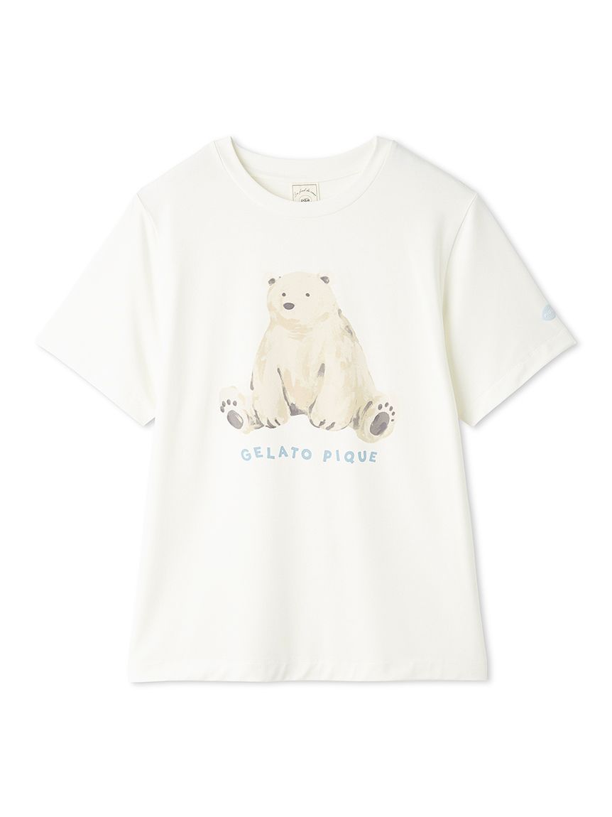 接触冷感】シーアニマル柄ワンポイントTシャツ(カットソー・Tシャツ