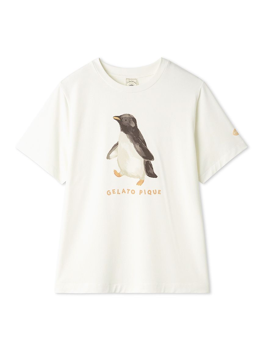 接触冷感】シーアニマル柄ワンポイントTシャツ(カットソー・Tシャツ
