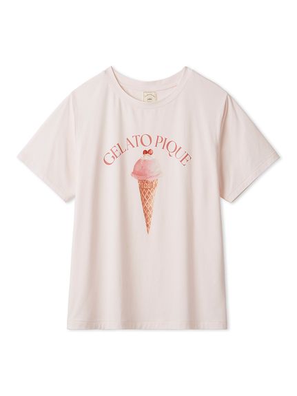接触冷感】ソルベワンポイントTシャツ(カットソー・Tシャツ)｜ルーム