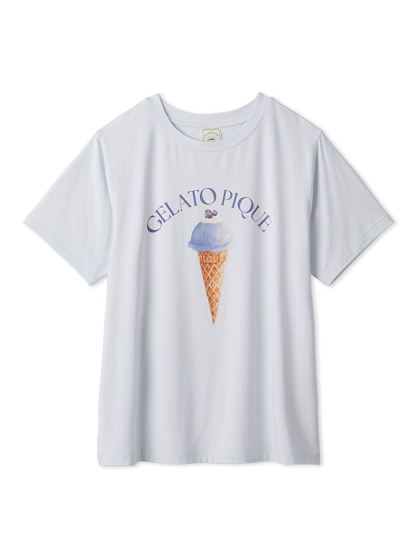 接触冷感】ソルベワンポイントTシャツ(カットソー・Tシャツ)｜ルーム