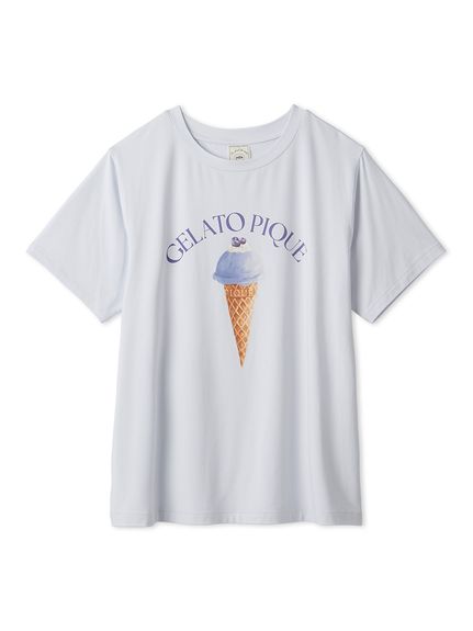 接触冷感】ソルベワンポイントTシャツ(カットソー・Tシャツ)｜ルーム