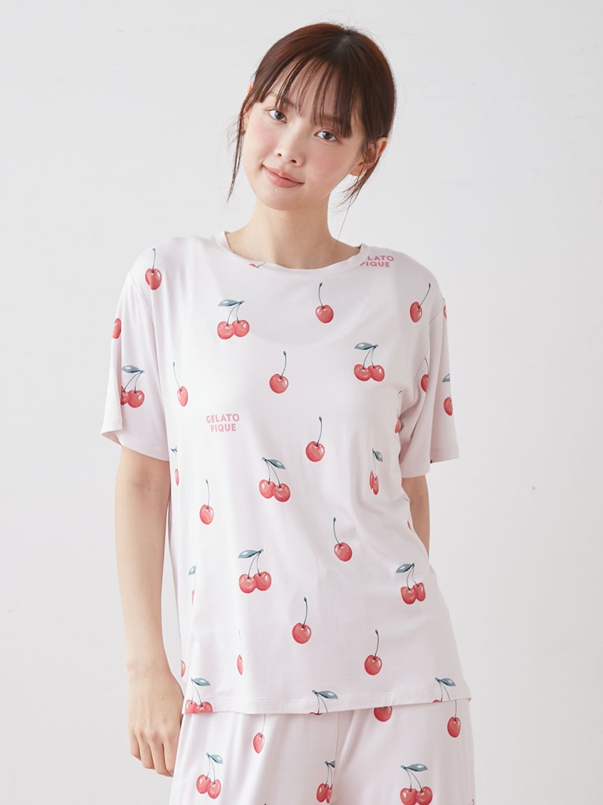 接触冷感】フルーツ3柄Tシャツ(カットソー・Tシャツ)｜ルームウェア