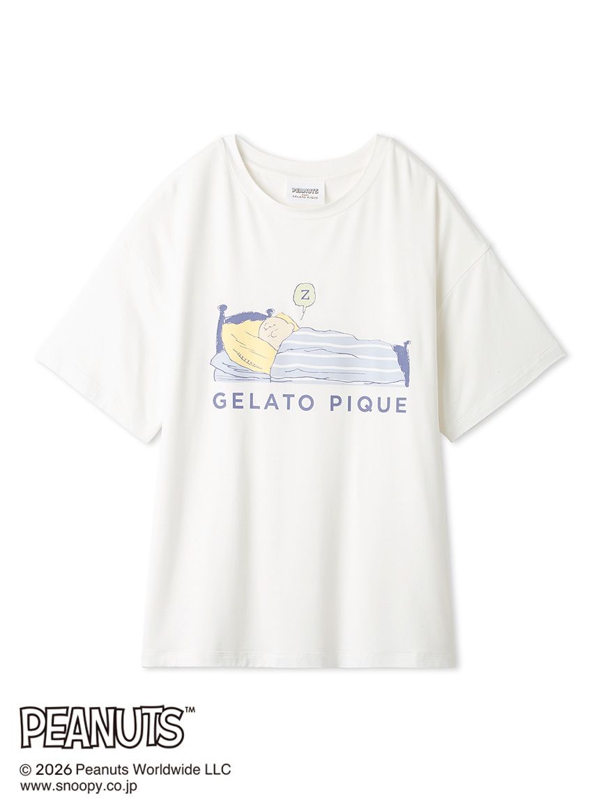 PEANUTS】【接触冷感】ワンポイントTシャツ(カットソー・Tシャツ