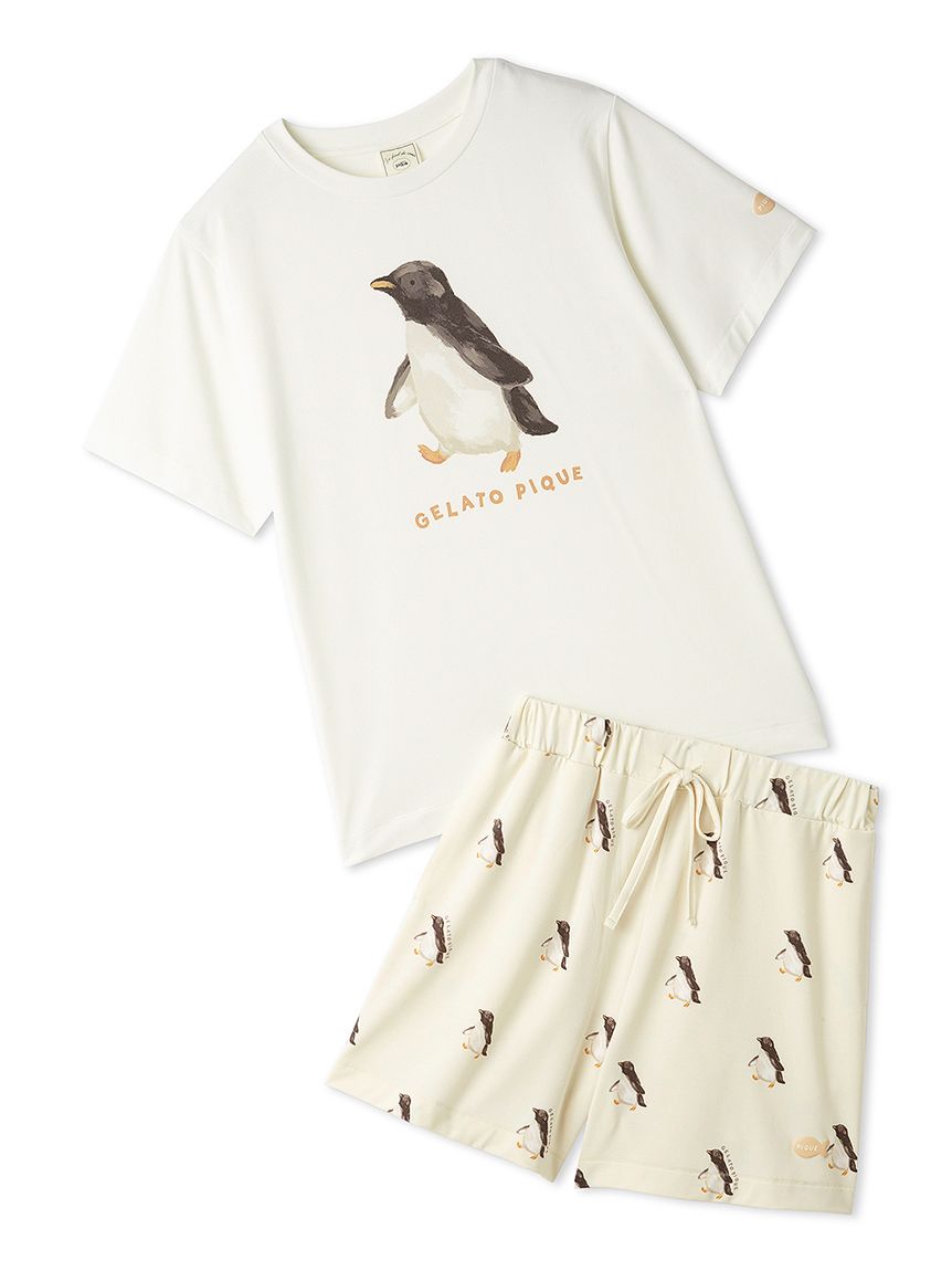 ONLINE限定】【接触冷感】シーアニマル柄ワンポイントTシャツ&ショート