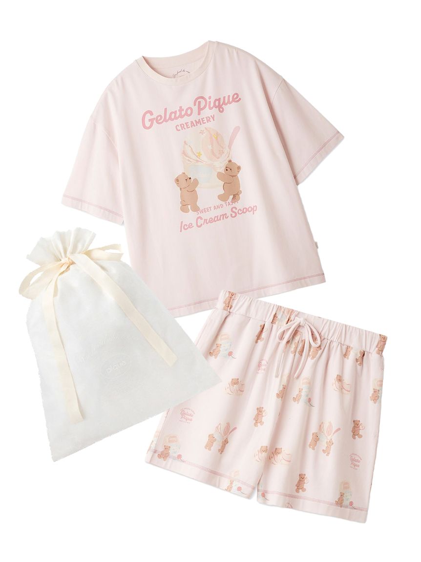 ラッピング済み】アイスクリームベアワンポイントTシャツ&ショート